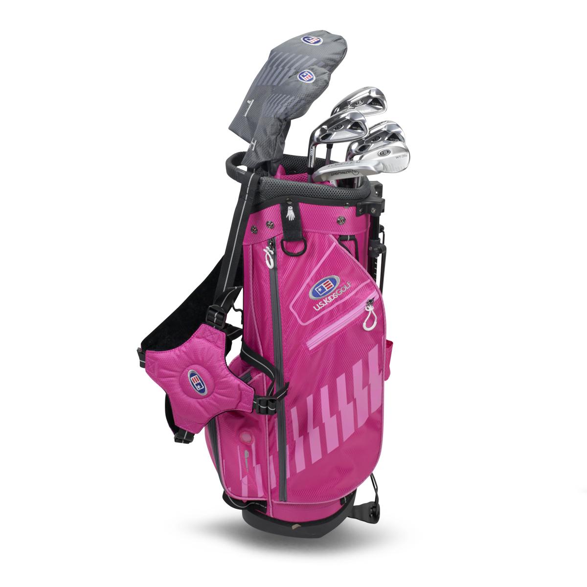 Left Hand UL48-s 7 Club DV3 Stand Set, Pink/Pink Bag | U.S. Kids Golf